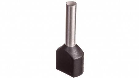 Końcówka tulejkowa izolowana TID 2x1,5mm2/12mm czarna cynowana TID2x1,5L12x500 /500szt.