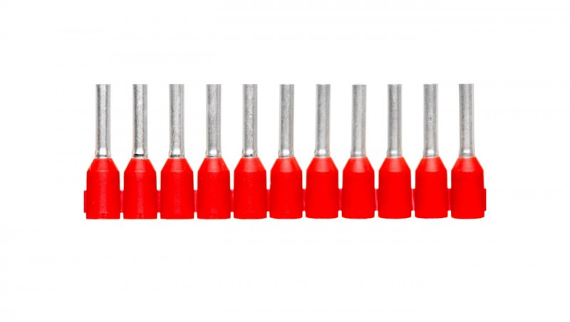 Końcówka tulejkowa 1mm2 czerwona izolowana AI 1,0-8 RD-S 1212523 /1000szt./ Końcówka tulejkowa 1mm2 czerwona izolowana AI 1,0-8 RD-S 1212523 /1000szt./