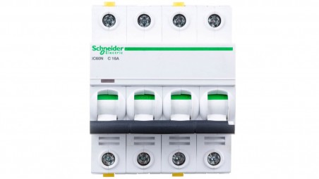 Wyłącznik nadprądowy 4P C 16A 6kA AC iC60N-C16-4 A9F04416