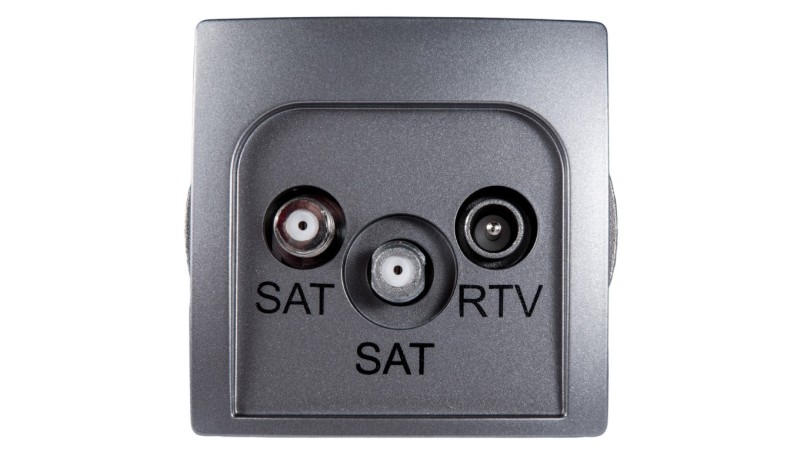 Simon Basic Gniazdo antenowe SAT/SAT/RTV końcowe stal inox BMZAR+SAT3.1-P2.01/21 Simon Basic Gniazdo antenowe SAT/SAT/RTV końcowe stal inox BMZAR+SAT3.1-P2.01/21