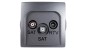 Simon Basic Gniazdo antenowe SAT/SAT/RTV końcowe stal inox BMZAR+SAT3.1-P2.01/21 Simon Basic Gniazdo antenowe SAT/SAT/RTV końcowe stal inox BMZAR+SAT3.1-P2.01/21
