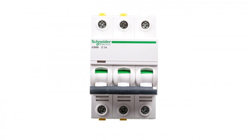 Wyłącznik nadprądowy 3P C 1A 6kA AC iC60N-C1-3 A9F04301 Wyłącznik nadprądowy 3P C 1A 6kA AC iC60N-C1-3 A9F04301