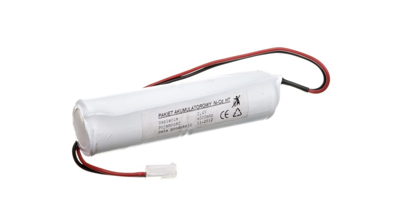 Pakiet akumulatorów 2,4V 4000mAh niklowo-kadmowe laska NiCd2,4V4,0Ah Pakiet akumulatorów 2,4V 4000mAh niklowo-kadmowe laska NiCd2,4V4,0Ah