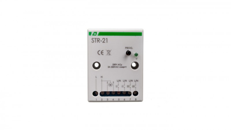 STR Sterownik rolet 230V biały 50-60Hz śruba STR-21