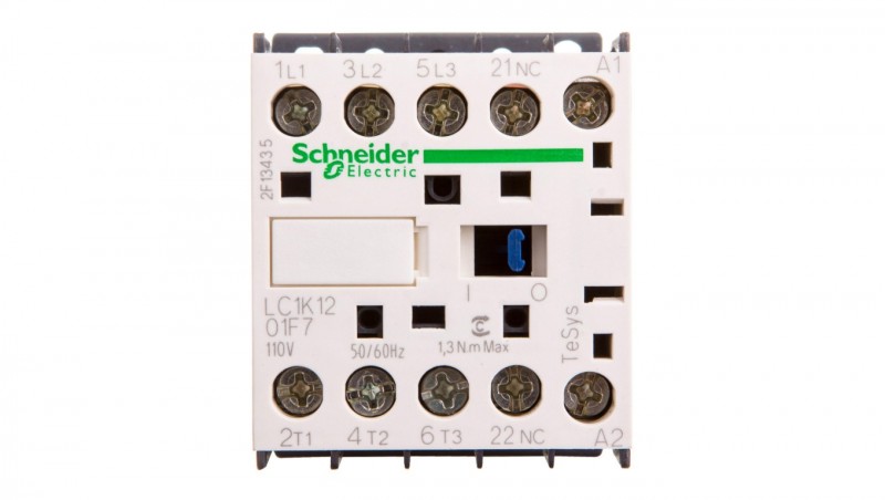 Stycznik mocy 12A 3P 110V AC 0Z 1R LC1K1201F7 Stycznik mocy 12A 3P 110V AC 0Z 1R LC1K1201F7
