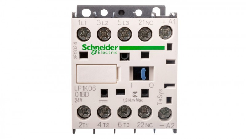 Stycznik mocy 6A 3P 24V DC 0Z 1R LP1K0601BD Stycznik mocy 6A 3P 24V DC 0Z 1R LP1K0601BD