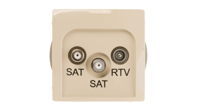 Simon Basic Gniazdo antenowe SAT/SAT/RTV końcowe beżowe BMZAR+SAT3.1-P2.01/12