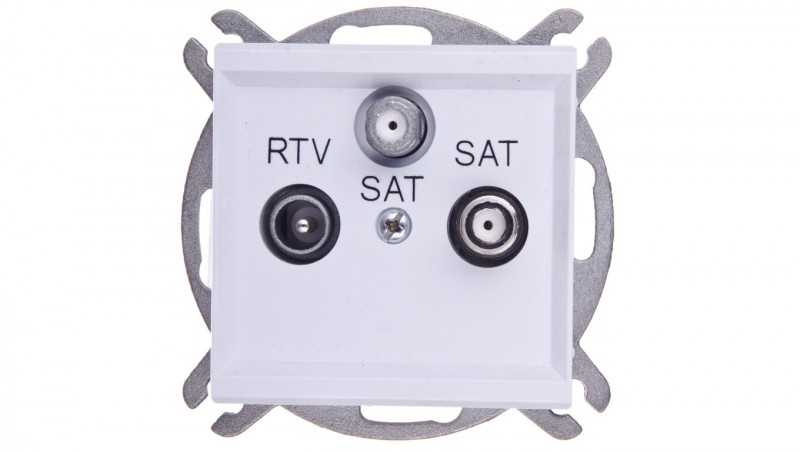SONATA Gniazdo antenowe RTV-SAT-SAT białe GPA-R2S/m/00 SONATA Gniazdo antenowe RTV-SAT-SAT białe GPA-R2S/m/00