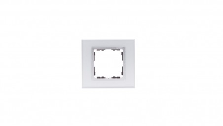 Simon 82 Ramka pojedyncza kamień srebro/ ramka pośrednia aluminium mat 82917-62