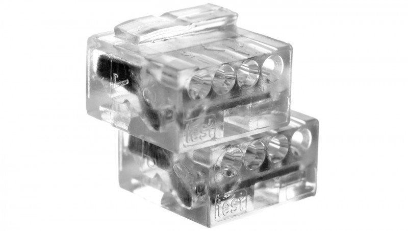 Złączka do puszek instalacyjnych MIKRO 4-przewodowa przeźroczysta 243-144 /100szt./ Złączka do puszek instalacyjnych MIKRO 4-przewodowa przeźroczysta 243-144 /100szt./