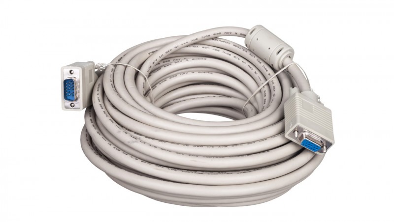 Kabel przedłużający SVGA Typ DSUB15/DSUB15, M/Ż beżowy 15m AK-310203-150-E