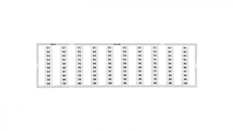 Oznaczniki WMB 2x 51-100 793-607 /5szt./ Oznaczniki WMB 2x 51-100 793-607 /5szt./