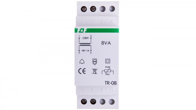 Transformator sieciowy 230V/8V AC TR-08