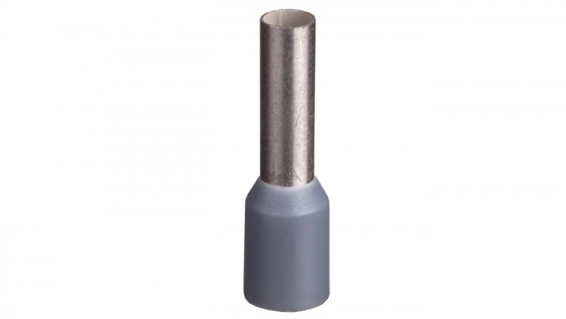 Końcówka tulejkowa izolowana TI 4mm2/10mm szara cynowana TI4L10x500 /500szt./ Końcówka tulejkowa izolowana TI 4mm2/10mm szara cynowana TI4L10x500 /500szt./