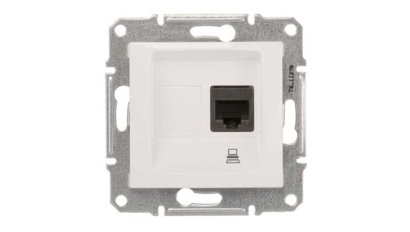 Sedna Gniazdo komputerowe pojedyncze RJ45 kat.5e UTP białe SDN4300121 Sedna Gniazdo komputerowe pojedyncze RJ45 kat.5e UTP białe SDN4300121