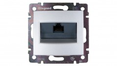 VALENA Gniazdo telefoniczne aluminium 1xRJ45 5e UTP 770230