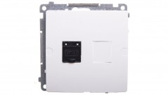 Simon Basic Gniazdo komputerowe pojedyncze RJ45 kat.6 z przesłoną białe BM61.01/11