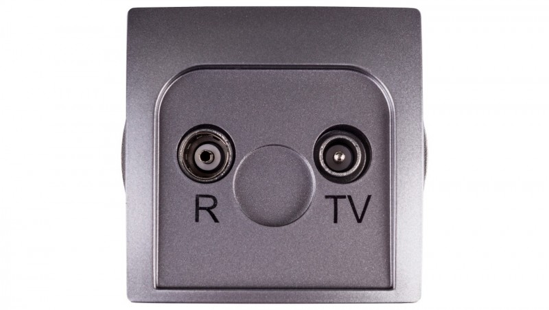 Simon Basic Gniazdo antenowe RD/TV końcowe separowane stal inox BMZAR1/1.01/21 Simon Basic Gniazdo antenowe RD/TV końcowe separowane stal inox BMZAR1/1.01/21