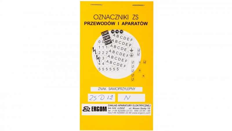 Znaki samoprzylepne ZS D12/N E04ZP-02030401200 Znaki samoprzylepne ZS D12/N E04ZP-02030401200