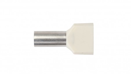 Końcówka tulejkowa izolowana HI 2X10/14 kość słoniowa E08KH-02020102601 /100szt.