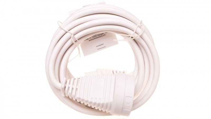 Kabel przedłużajacy (przedłużacz) 5m biały 1x230V H05VV-F3G1,5 1168444