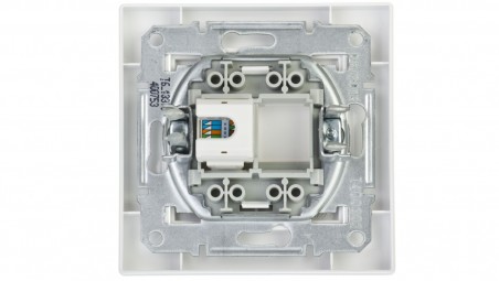 ASFORA Gniazdo komputerowe pojedyncze RJ45 kat.5e białe EPH4300121