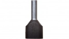 Końcówka tulejkowa izolowana HI 2X6/14 czarna E08KH-02020102301 /100szt.