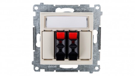 Simon 54 Gniazdo głośnikowe podwójne kremowe DGL32.01/41