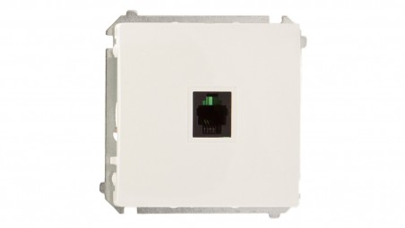 Simon Basic Gniazdo telefoniczne pojedyncze RJ11 białe BMTU.01/11