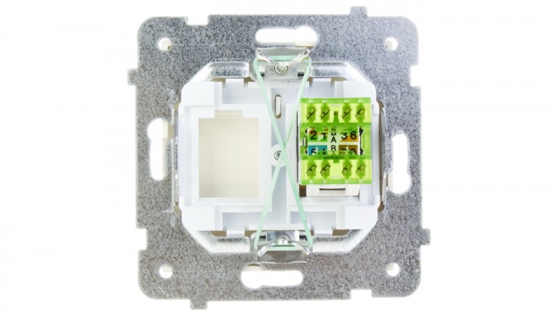 AS Gniazdo komputerowe pojedyncze RJ45 kat.5e MMC ecru GPK-1G/K/m/27 AS Gniazdo komputerowe pojedyncze RJ45 kat.5e MMC ecru GPK-1G/K/m/27