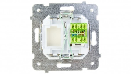 AS Gniazdo komputerowe pojedyncze RJ45 kat.5e MMC ecru GPK-1G/K/m/27