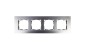 Simon 82 Ramka poczwórna pozioma metalowa aluminium/ ramka pośrednia aluminium mat 82947-33