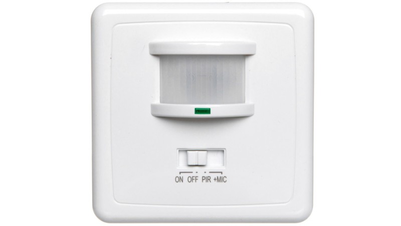 Czujnik ruchu i dźwięku 40/500W 140 stopni biały OR-CR-206 Czujnik ruchu i dźwięku 40/500W 140 stopni biały OR-CR-206