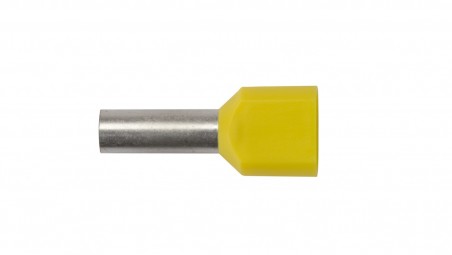 Końcówka tulejkowa izolowana HI 2X6/14 DIN żółta E08KH-02020102401 /100szt.
