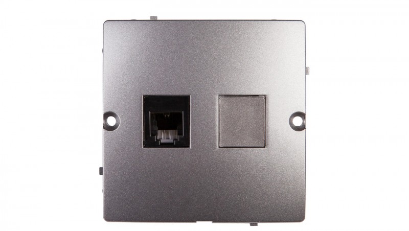 Simon Basic Gniazdo telefoniczne pojedyncze RJ11 stal inox BMTF1.02/21 Simon Basic Gniazdo telefoniczne pojedyncze RJ11 stal inox BMTF1.02/21