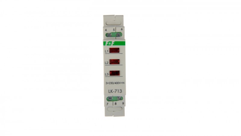 Lampka modułowa 3-fazowa czerwona 3x230V+N AC LK-713R
