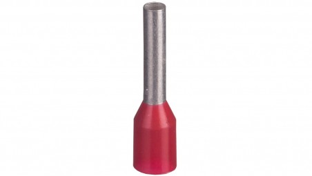 Końcówka tulejkowa izolowana TI 1mm2/8mm czerwona cynowana TI1L8x500 /500szt.