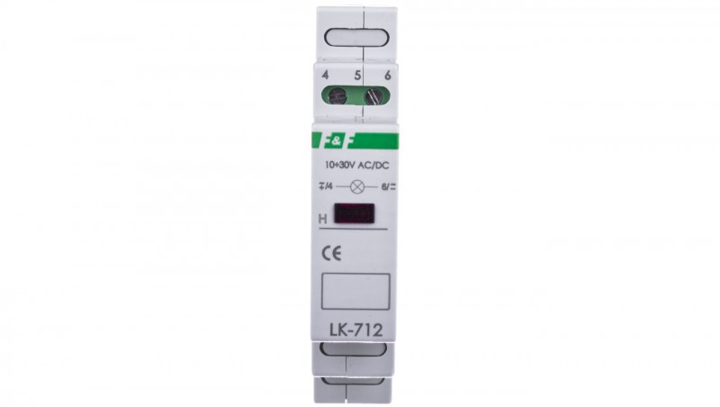Lampka modułowa czerwony 10-30V AC/DC LK-712R-10-30V Lampka modułowa czerwony 10-30V AC/DC LK-712R-10-30V