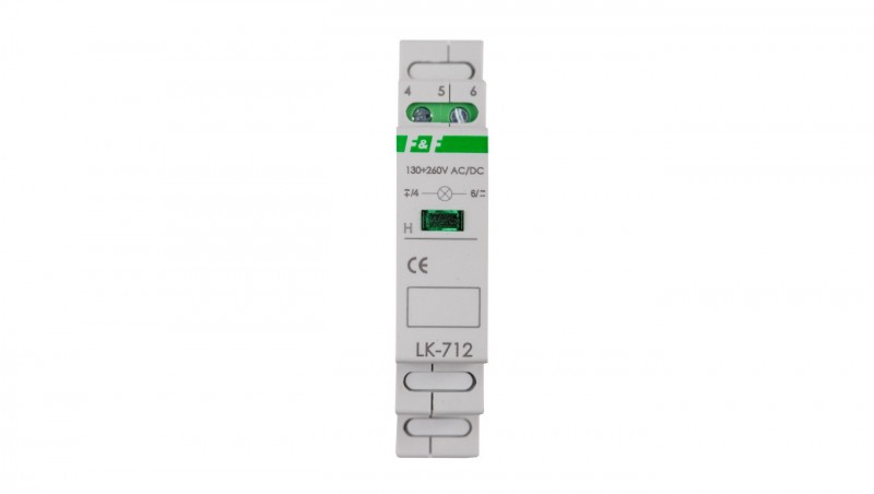 Lampka modułowa zielona 130-260V AC/DC LK-712G-130-260V Lampka modułowa zielona 130-260V AC/DC LK-712G-130-260V