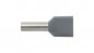 Końcówka tulejkowa izolowana HI 2X4/12 szara E08KH-02020102101 /100szt./ Końcówka tulejkowa izolowana HI 2X4/12 szara E08KH-02020102101 /100szt./