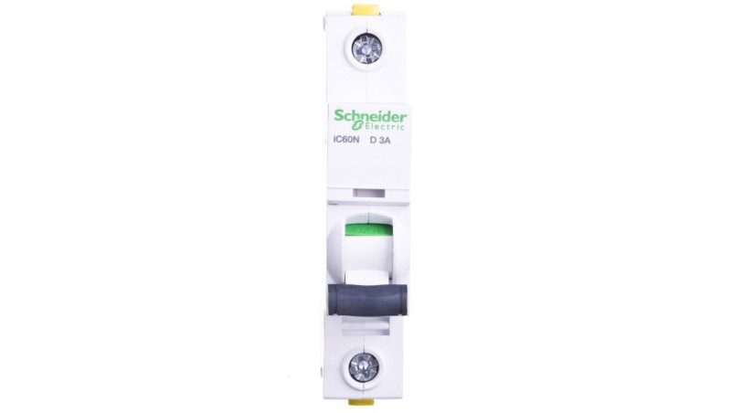 Wyłącznik nadprądowy 1P D 3A 6kA AC iC60N-D3 A9F05103 Wyłącznik nadprądowy 1P D 3A 6kA AC iC60N-D3 A9F05103