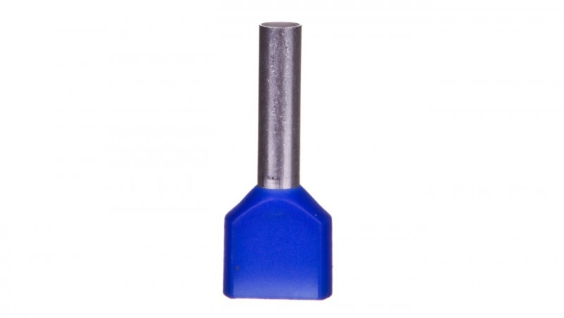 Końcówka tulejkowa izolowana TID 2x2,5mm2/13mm niebieska cynowana TID2x2,5L13 /100szt./ Końcówka tulejkowa izolowana TID 2x2,5mm2/13mm niebieska cynowana TID2x2,5L13 /100szt./