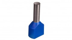 Końcówka tulejkowa izolowana TID 2x2,5mm2/10mm niebieska cynowana TID2x2,5L10 /100szt.