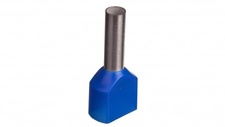 Końcówka tulejkowa izolowana TID 2x2,5mm2/10mm niebieska cynowana TID2x2,5L10 /100szt.