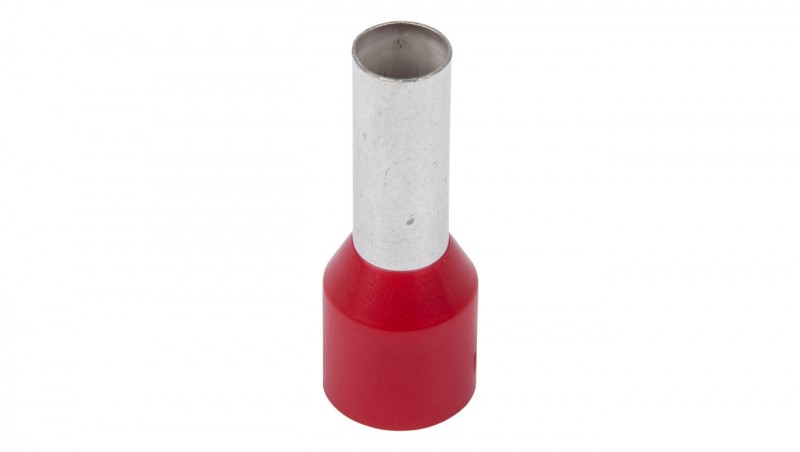 Końcówka tulejkowa izolowana TI 10mm2/12mm czerwona cynowana TI10L12 /100szt./