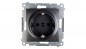 Simon 54 Gniazdo pojedyncze SCHUKO z/u 16A IP20 z przesłoną torów antracyt DGSz1Z.01/48 Simon 54 Gniazdo pojedyncze SCHUKO z/u 16A IP20 z przesłoną torów antracyt DGSz1Z.01/48