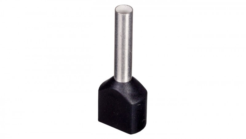 Końcówka tulejkowa izolowana TID 2x1,5mm2/12mm czarna cynowana TID2x1,5L12 /100szt./ Końcówka tulejkowa izolowana TID 2x1,5mm2/12mm czarna cynowana TID2x1,5L12 /100szt./
