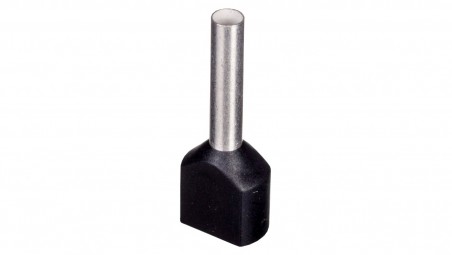 Końcówka tulejkowa izolowana TID 2x1,5mm2/12mm czarna cynowana TID2x1,5L12 /100szt.