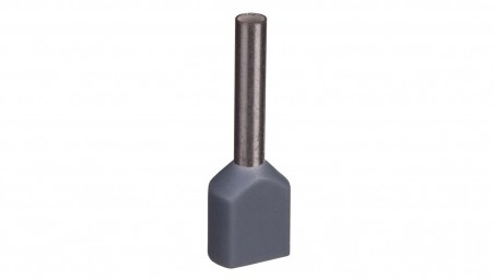 Końcówka tulejkowa izolowana TID 2x0,75mm2/10mm szara cynowana TID2x0,75L10 /100szt.