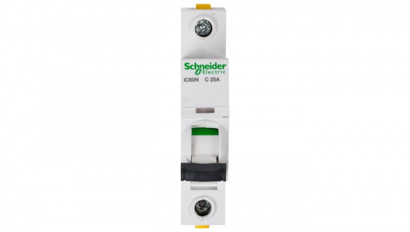 Wyłącznik nadprądowy 1P C 25A 6kA AC iC60N-C25 A9F04125 Wyłącznik nadprądowy 1P C 25A 6kA AC iC60N-C25 A9F04125